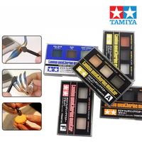 TAMIYA Model Aging Powder 3-color Set with Applicator Brush Model Making Tool Consumables Parts Aging Drybrush Effect