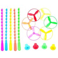 20PCS/Lot Children's Fun Outdoor Game Sports Set Manual Rotating Dragonfly Flying Saucer Helicopter Novelty Toys Holiday Gift