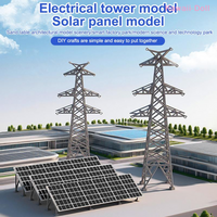 1:100/1:150 ABS High Voltage Tower Modeling Railway Train Sand Mini Model Electric Power Tower Table Scene Layout Assembly Toys