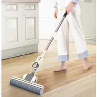 34cm Floor Mop Premium Roller Mop Easy Wring Floor Sponge Mop Squeeze Mop Eraser Roller Mop Domestic Cleaning Mop Floor Cleaner image 4