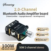 YS-502L 2.0 Channel Bluetooth 5.1 Audio Amplifier Board, 100W Stereo Power Amp Module With AUX And Volume Control For Speakers