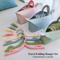 Folding Travel Hanger in a Storage Bag: A Portable Must-Have for Hotels, Travel, and Business Trips—Universal Clothes Hanger