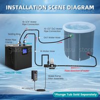 LG-CY300 Sports physiotherapy household intelligent chiller with external filter ice bath chiller