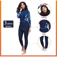 3 Teile/satz Frauen Muslimischen Kleidung Muslimischen Bademode Langarm Sport Badeanzug Burkini Schwimmen Maillot Bain Femme Musulmane Anzug