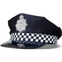 Adult Police Hat Octagonal Flat Top Hat Role Play Fun Props U.S. Police Hat Uniform Accessory Halloween Mardi Gras Party