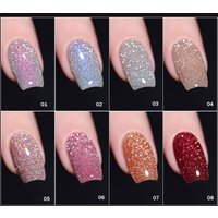 15ML 8 Colors High-density Reflective Disco Flash Crushed Diamond Gel Nail Polish Flash Colorful Diamond Valentine's Day Gift