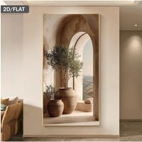Extra Large Canvas Painting Olive Tree Archway Frameless Poster Living Room, Bedroom, Office Wall Art Poster Print Home Decor