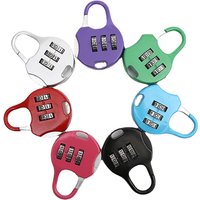 Combination lock small padlock luggage backpack zipper lock gym dormitory cabinet combination lock mini padlock head