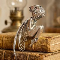 Hot Alloy Silent Angel Pendant Silver Cute Pendant Charm Jewelry Accessories for Friends Birthday Gift