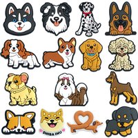 Animals Dog Shoe Charms Pin for Crocs Accessories Clogs Bubble Slides Shoe DIY Shoe Decoration Buckle Charms Party Gift