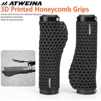 AliExpress NONE ATWEINA MTB Bicycle Honeycomb Breathable Handlebar Grips Mountain Bike 3D Printed Sweatproof Shock Absorbing Handlebar Grips