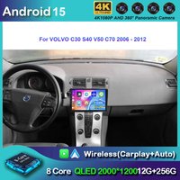 Android 15 for VOLVO C30 S40 V50 C70 2006 2007 -2012 Car Radio Multimedia Video Player 4G Navi GPS DSP stereo No 2 din