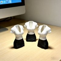 Short Sleeved Pen Holder Ornament Creative 3D Print Craft Elegant Decor for Desktop Bedroom Bedside Table Unique Art Decoration