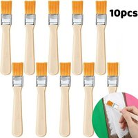 10pcs Nylon Paint Brush Wood Handle Soft Bristle Children's Painting Brush for DIY Art Painting Glue Application Cleaning Tools