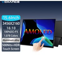 VCHANCE 15.6'' 4K OLED Portable Monitor Touchscreen 16:10 100%DCI-P3 Office Display for Mini PC Laptop Phone XBox Switch Macbook