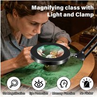 NEW Illuminated Magnifier 3 Colors LED Magnifying Glass 72LED 8X/10X USB for Soldering Iron Repair/Table Lamp/Skincare Beauty