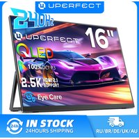 UPERFECT 16“ QLED Portable Monitor 2.5K FreeSync IPS HDR 240Hz Gaming Display with 100% DCI-P3 Type-C HDMI Eye Care For Laptop