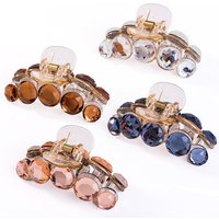 2025 New Acrylic Crystal Rhinestone Hair Claws For Women High Quality Transparent Rhinestone Women Hair Accessories Hair Clamps