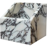 Luxury Calacatta Viola Natural Marble Desktop Organizer, Multi-Layer Stone Tray for Pens, Makeup Brushes, Jewelry Organizer