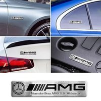 3D Metal Logo Badge Car Styling Stickers For Mercedes Benz AMG W176 W202 W204 W205 W211 W212 CLA CLK CLS GLA GLC Car Ornaments