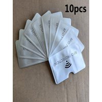 Aluminum RFID Blocking Bank Card Sleeves 10 Pack, Portable Anti-Theft Secure Card Holders