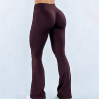 Damskie sportowe legginsy z rozszerzanymi nogawkami, bezszwowe, szybkoschnące, oddychające, modelujące pośladki, spodnie do jogi, na siłownię, do fitnessu, pilatesu.