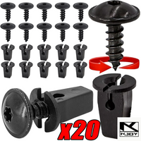kkjoy Bumper Wheel Arch Clips 10/20Pairs Torx Screws for Mud Flaps Undertray
