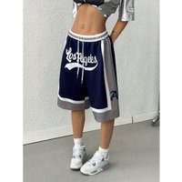 Casual Women's Letter Printed Positioning Printed Shorts and Sports Pants