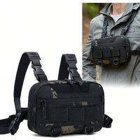 Angeln Brusttasche für Männer, Molle Taktische Weste Rucksack mit Hüftgurt Outdoor Klettern, Camping, Wandern Reisen Ausrüstung Aufbewahrung