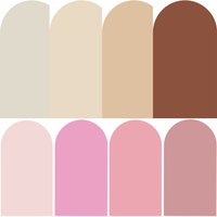 Solid Color Arch Cover Double-sided Background for Birthday Wedding Baby Shower Brown Pink Custom Arched Photography Backdrop