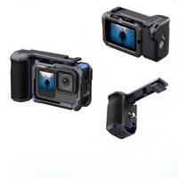TELESIN Hand Grip Aid Remote Control StreetGrip Kit Rabbit Cage Set For Gopro 13 12 11 10 9 Accessories Dual Cold Shoe Adapter