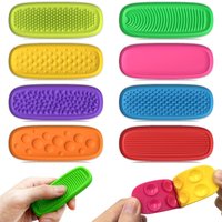 8pcs Silicone Sensory Stone Stress Relief Bar Elastic Silicone Worry Stones for ADHD & Anxiety Stress Relief Fidget Toys
