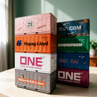 Miniature Storage Iron Box Mini Iron Storage Box Creative Decoration Collect Small Item Desktop Mini Container Model Xmas Gifts