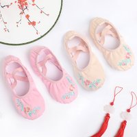 Girls Embroidered Ballet Shoes women Soft Dance Shoes for Training Performance Non-Slip Ballerina Shoes Professional Dance Flats