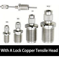 2-10PCS Adjustable Lockable Copper Pull Tab with Nut for Hanging Cable Clamp Connector Used for Hanging Lighting Accessories