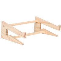 Detachable Wooden Laptop Stand Assembled Cooling Riser Reinforced Support Base Portable Lapdesk Holder