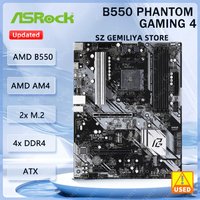 ASRock AMD B550 B550 PHANTOM GAMING 4 Motherboard Socket AM4 support Ryzen 5 5500 5700G 4600GE 3400G cpu DDR4 128GB M.2 ATX