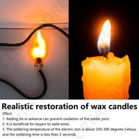 LED Candle Light And USB interface DC 5V 2200K Edison Flame Filament Birthday Party Decorative Light Bulb Accessories DIY
