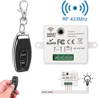 Mini Wireless Smart Light Switch with Remote Control RF 433 Mhz Relay Receiver AC 220V 110V Switch Module for Home Led Lamp Fan