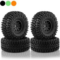 4PCS 110mm 1.9" Beadlock Wheel Rim Tire Set for 1/10 RC Crawler Car Traxxas TRX4 RC4WD D90 Axial SCX10 II III Redcat MST
