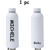 2 LOGO Picture Text Name Photo Tubmler Themos Water bottle Mug Cup Gift for Men Women Dad Mom Birthday Fathers Day Mothers Day
