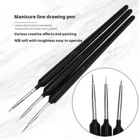 YIKOOLIN 3Pcs Miniature Hook Line Pen Art Painting Brushes Weasel Hair for Gouache Watercolor Oil Paints - Hand Painted Tools