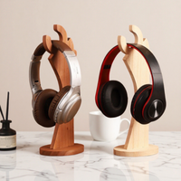 Universal Headphone for Desk Hanger Holder Organizer Keeper Racks Storage Mount Gaming Headset Stand Wooden Functional Headset S