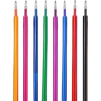 8Pc/Set Erasable Gel Pen Refill 0.5mm Bullet Tip Blue Black Red Ink Refill Rods 8 Color Writing Drawing Painting Washable Handle