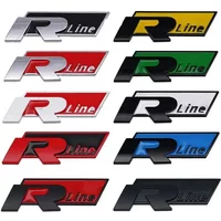 For Volkswagen VW Rline R Polo Passat B5 B6 B7 Golf Jetta Touareg Bora CC 3D Car Grille Badge Side Decal Trunk Emblem Sticker