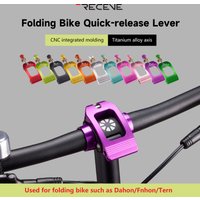 RECEVE Folding Bike Stem Quick Release Lever Head Tube QR Clamp Aluminum Alloy Bicycle Handlebar Fixing Clamp For Dahon P8 412