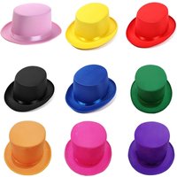 Elegant Flat Top Hat for Magicians Hat for Winter Gentleman Festival Hat Dropship