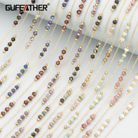 GUFEATHER C311,diy chain,nickel free,stainless steel,natural stone,jewelry findings,jewelry making,diy bracelet necklace,1m/lot