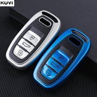 Leather TPU Car Key Case Cover Shell Fob For Audi A1 A3 8V A4 B8 B9 A5 A6 C7 A7 A8 Q3 Q5 Q7 S4 S6 S7 S8 R8 TT Holder Accessories