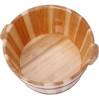 Wood Foot Bath Basin Pedicure Bowl Footbathing Reusable Footbath Barrel Foot Soaking Tub for Sauna, SPA, Home, Women Men